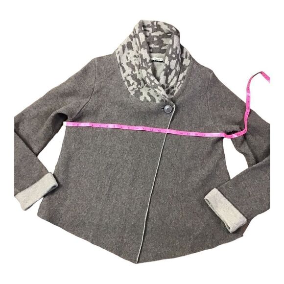 CHIARAMENTE Women’s Brown Italian Wool One Button Sweater Cardigan Size Large - Picture 5 of 9